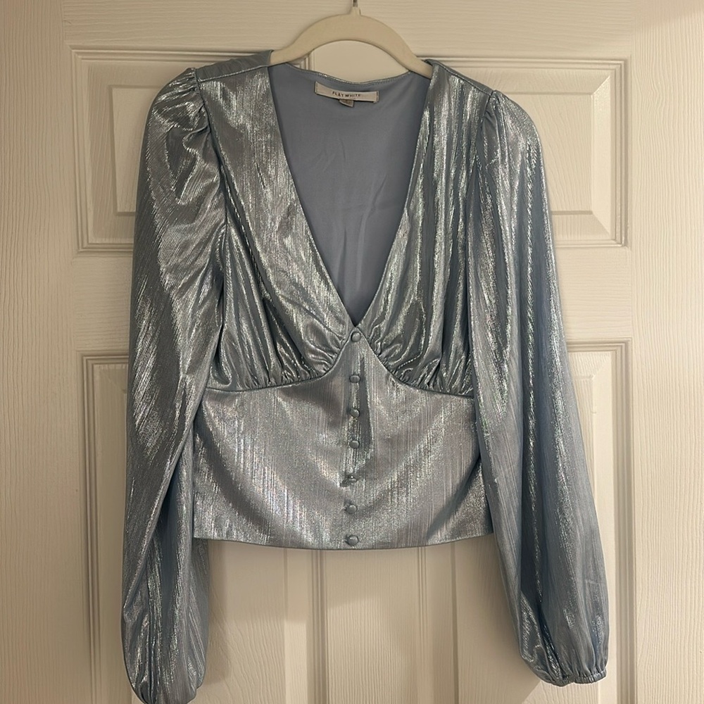 Sparkly blue top from Aritzia